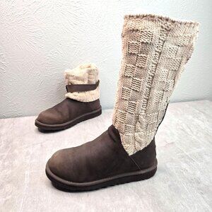UGG Brown and Cream Winter Boots